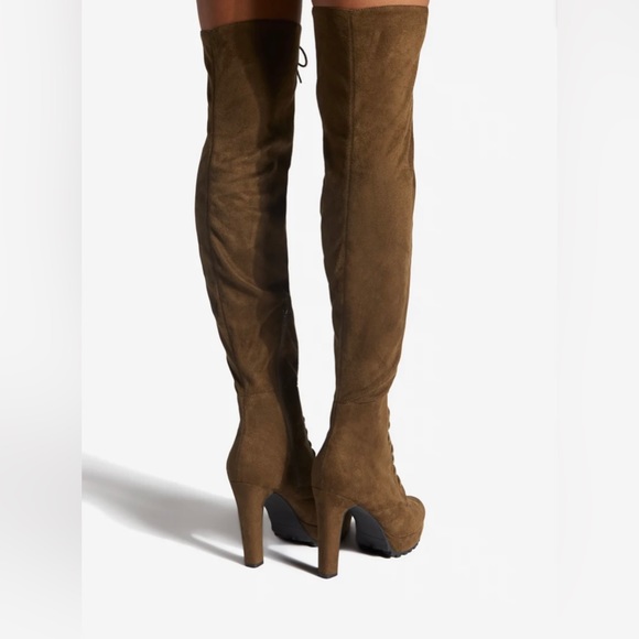 Over the knee heeled boot size 7.5 wide calf NWT - Picture 3 of 5